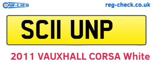 SC11UNP are the vehicle registration plates.