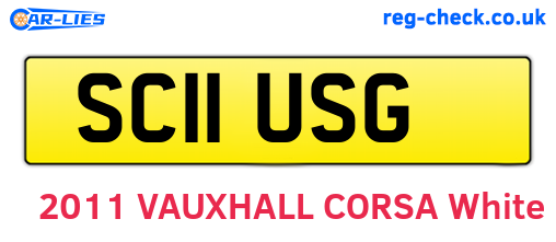 SC11USG are the vehicle registration plates.