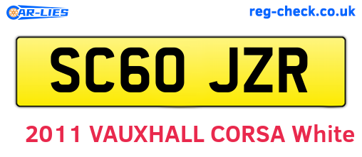 SC60JZR are the vehicle registration plates.