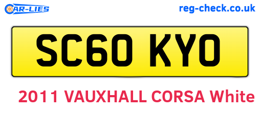 SC60KYO are the vehicle registration plates.
