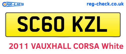 SC60KZL are the vehicle registration plates.