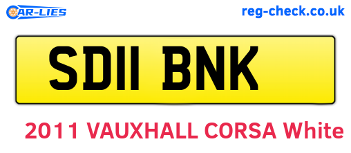 SD11BNK are the vehicle registration plates.