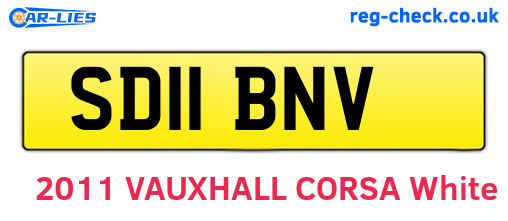 SD11BNV are the vehicle registration plates.