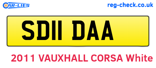 SD11DAA are the vehicle registration plates.