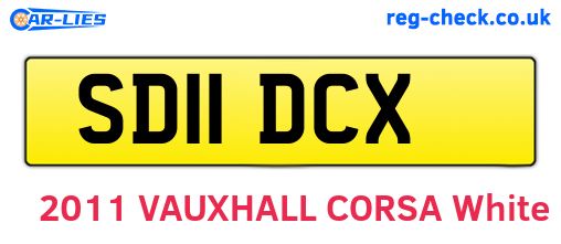 SD11DCX are the vehicle registration plates.