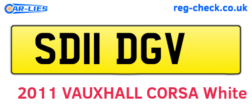 SD11DGV are the vehicle registration plates.