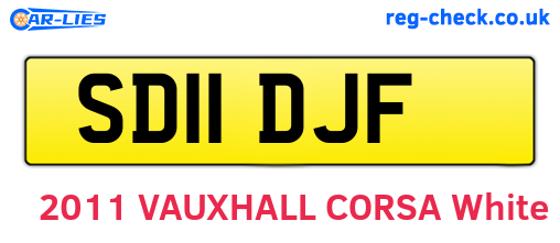 SD11DJF are the vehicle registration plates.