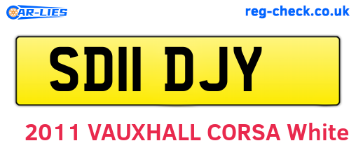 SD11DJY are the vehicle registration plates.