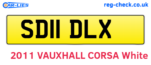 SD11DLX are the vehicle registration plates.