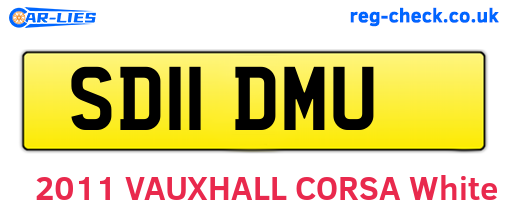 SD11DMU are the vehicle registration plates.