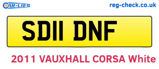 SD11DNF are the vehicle registration plates.