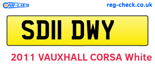 SD11DWY are the vehicle registration plates.