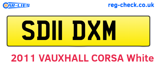 SD11DXM are the vehicle registration plates.