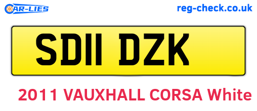 SD11DZK are the vehicle registration plates.