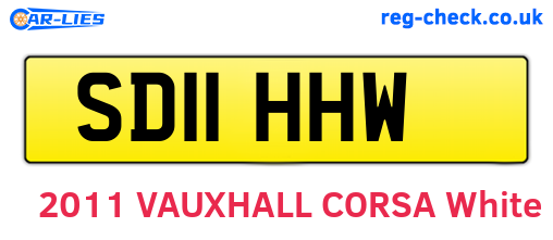 SD11HHW are the vehicle registration plates.