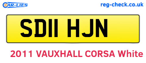 SD11HJN are the vehicle registration plates.