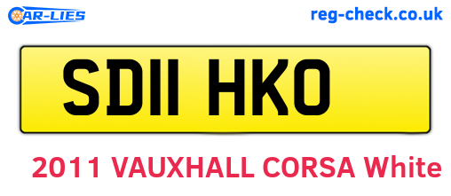 SD11HKO are the vehicle registration plates.