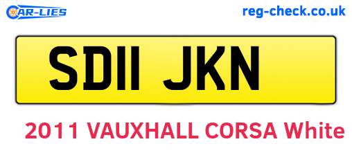 SD11JKN are the vehicle registration plates.