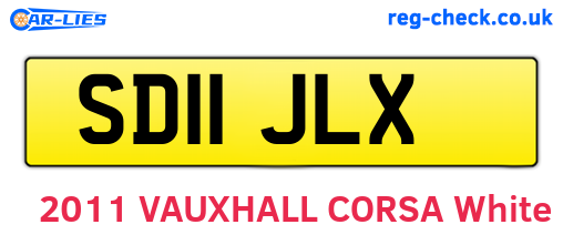 SD11JLX are the vehicle registration plates.