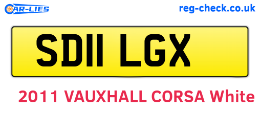 SD11LGX are the vehicle registration plates.