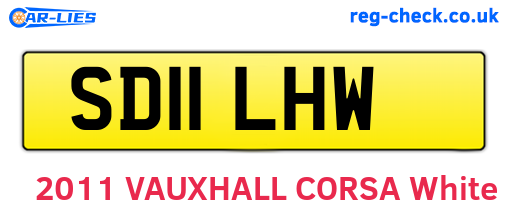 SD11LHW are the vehicle registration plates.