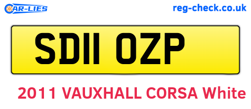 SD11OZP are the vehicle registration plates.