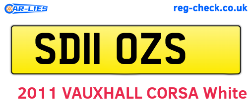 SD11OZS are the vehicle registration plates.