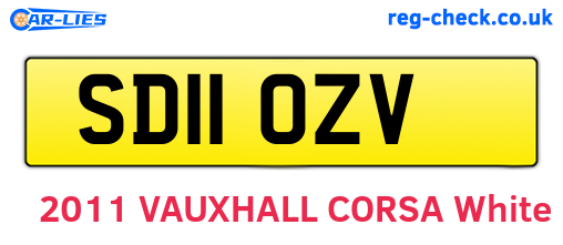 SD11OZV are the vehicle registration plates.