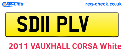 SD11PLV are the vehicle registration plates.