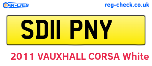 SD11PNY are the vehicle registration plates.