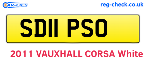 SD11PSO are the vehicle registration plates.