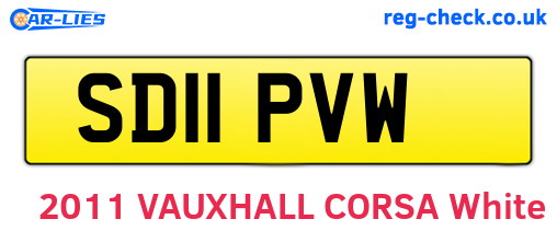 SD11PVW are the vehicle registration plates.