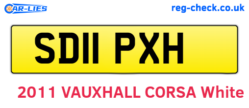 SD11PXH are the vehicle registration plates.