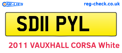 SD11PYL are the vehicle registration plates.
