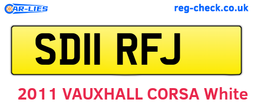SD11RFJ are the vehicle registration plates.