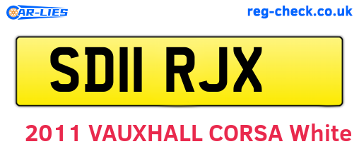 SD11RJX are the vehicle registration plates.