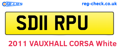 SD11RPU are the vehicle registration plates.