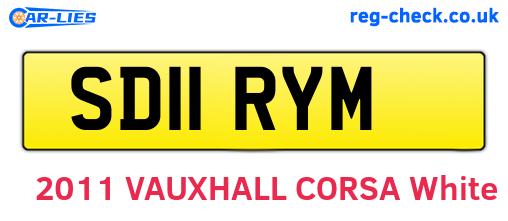 SD11RYM are the vehicle registration plates.