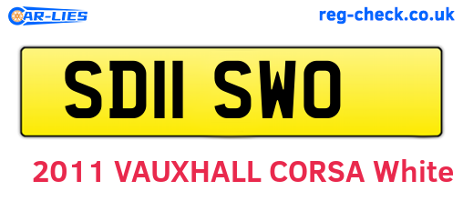 SD11SWO are the vehicle registration plates.