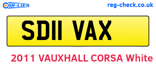 SD11VAX are the vehicle registration plates.