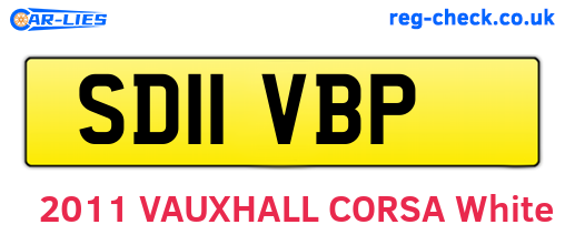 SD11VBP are the vehicle registration plates.