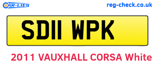 SD11WPK are the vehicle registration plates.