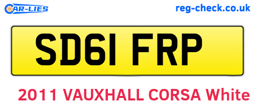 SD61FRP are the vehicle registration plates.