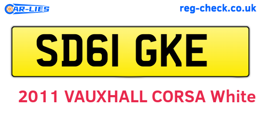 SD61GKE are the vehicle registration plates.