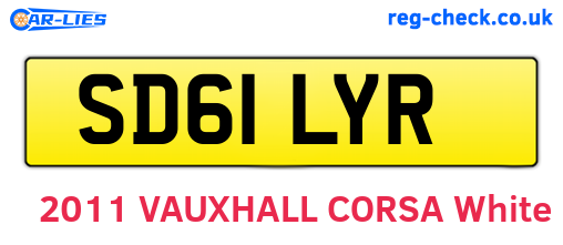 SD61LYR are the vehicle registration plates.
