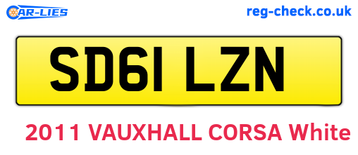SD61LZN are the vehicle registration plates.