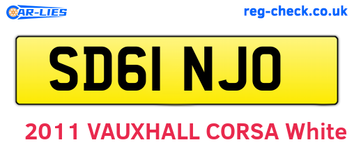 SD61NJO are the vehicle registration plates.