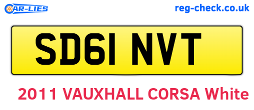 SD61NVT are the vehicle registration plates.