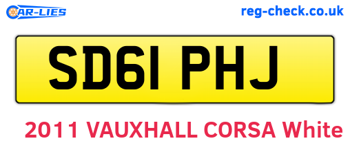 SD61PHJ are the vehicle registration plates.