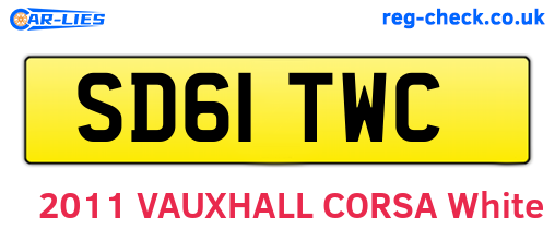 SD61TWC are the vehicle registration plates.